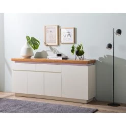 Fredriks Enfilade Namona II - Éclairage inclus - Imitation chêne / Blanc -ÉcoMaison Soldes 1000255074 220803 021 MOOD DETAILS P000000001000255074 mood