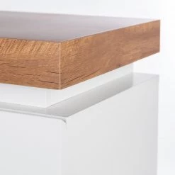 Fredriks Buffet Namona I - Éclairage inclus - Imitation chêne / Blanc -ÉcoMaison Soldes 1000255076 220729 050 DETAILS P000000001000255076