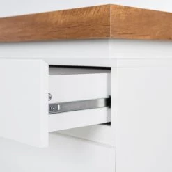 Fredriks Buffet Namona I - Éclairage inclus - Imitation chêne / Blanc -ÉcoMaison Soldes 1000255076 220729 055 DETAILS P000000001000255076