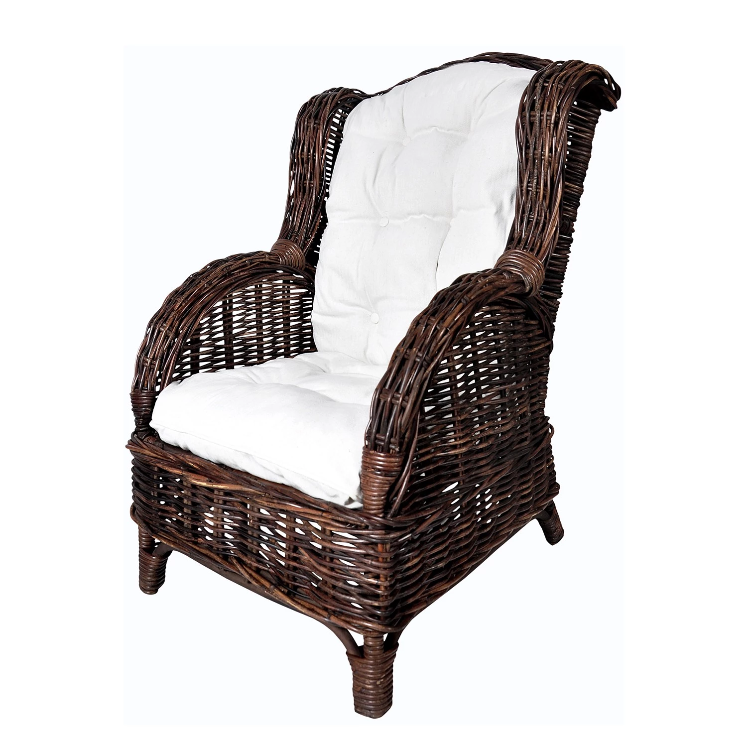 Ars Natura Fauteuil relax Bedous - Tissu / Rotin 1 Ars Natura Fauteuil relax Bedous - Tissu / Rotin