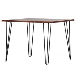 Red Living Table Balleroy - Acacia massif / Fer - Largeur : 100 cm