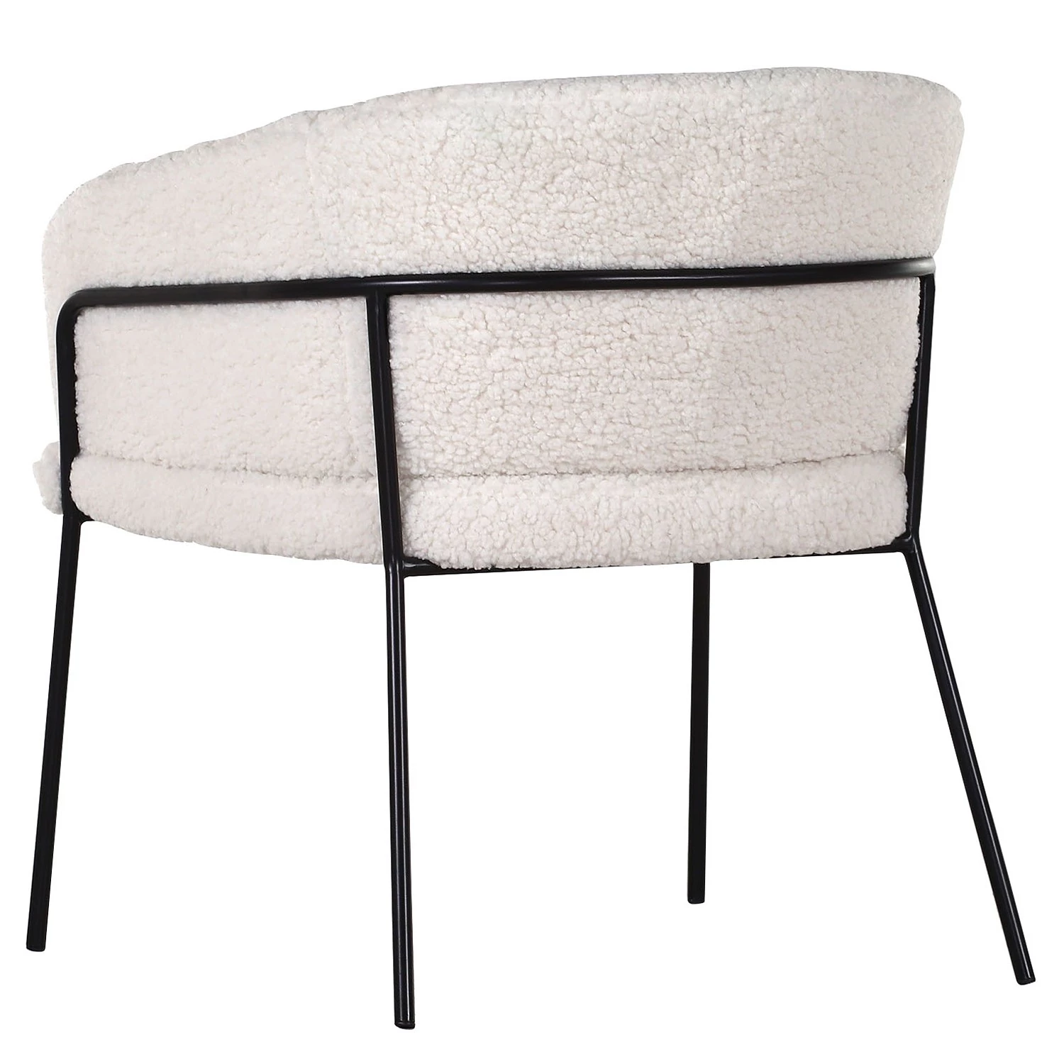 Red Living Chaise à accoudoirs Bonneville - Microfibre / Fer - Blanc / Noir 5 Red Living Chaise à accoudoirs Bonneville - Microfibre / Fer - Blanc / Noir – Image 5