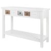 Ridgevalley Console Itzehoe - Paulownia massif - Blanc / Multicolore