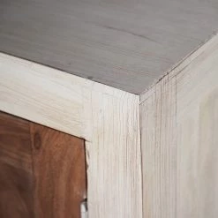 Wolf-Möbel Buffet Maison I - Acacia massif - Acacia couleur pierre / Blanc cassé -ÉcoMaison Soldes 1000257219 220406 060 DETAILS P000000001000257219