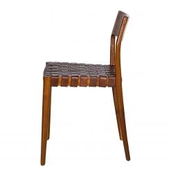 Ars manufacti Chaise Cerro - Cuir véritable / Teck massif - Cognac -ÉcoMaison Soldes 1000257232 220330 031 DETAILS P000000001000257232