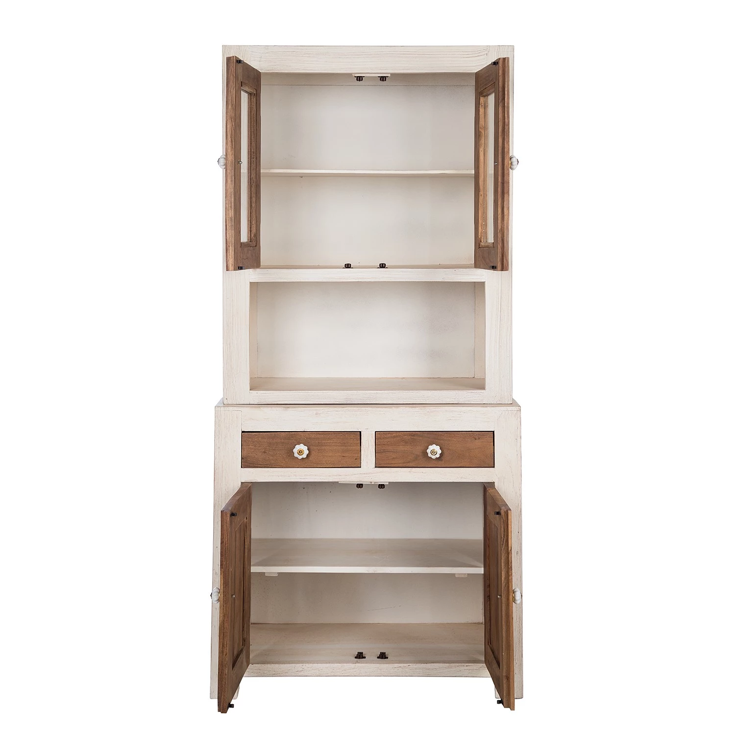 Wolf-Möbel Vaisselier Maison - Acacia massif - Acacia couleur pierre / Blanc cassé 13 Wolf-Möbel Vaisselier Maison - Acacia massif - Acacia couleur pierre / Blanc cassé – Image 13