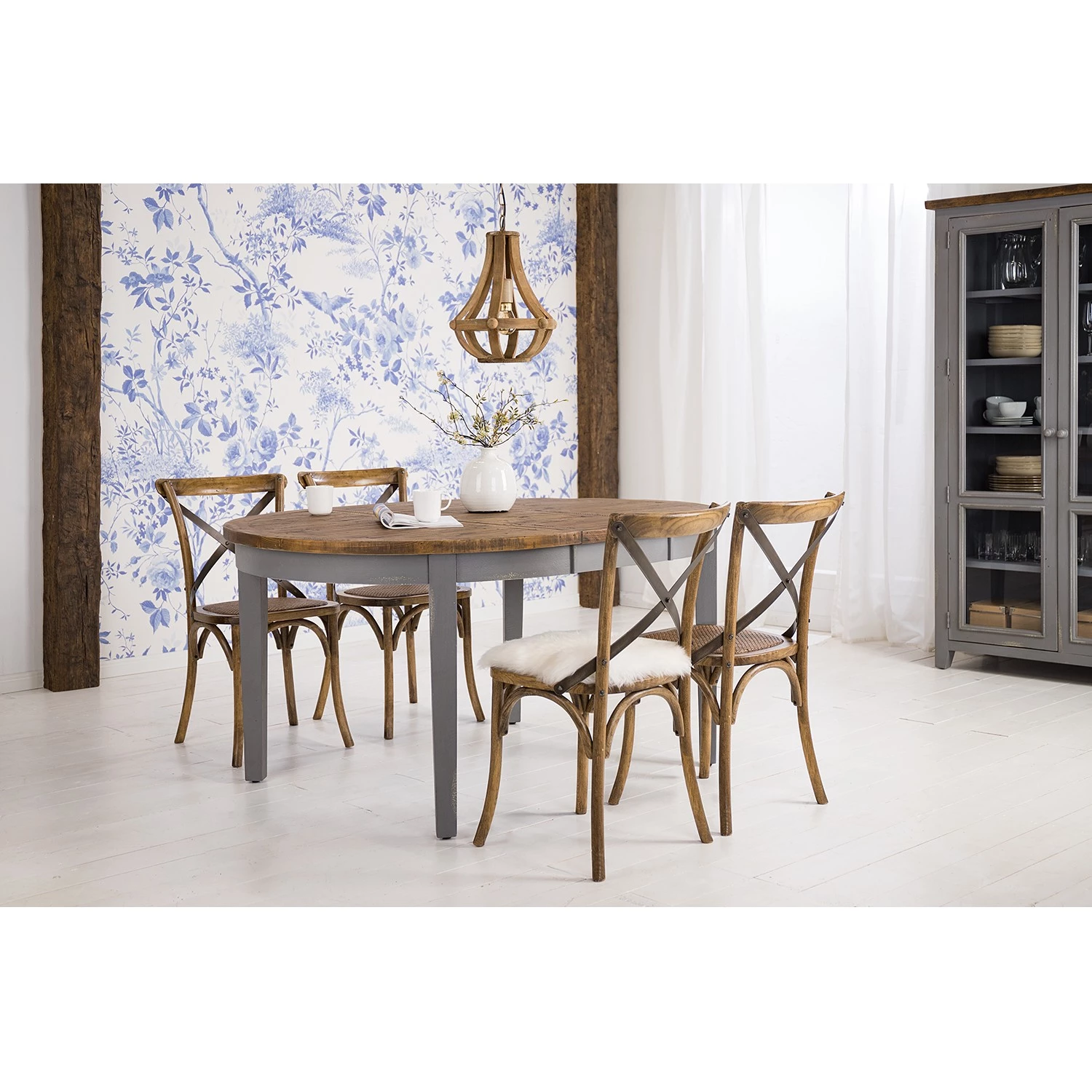 Maison Belfort Table Balignton III - Pin massif - Gris 3 Maison Belfort Table Balignton III - Pin massif - Gris – Image 3