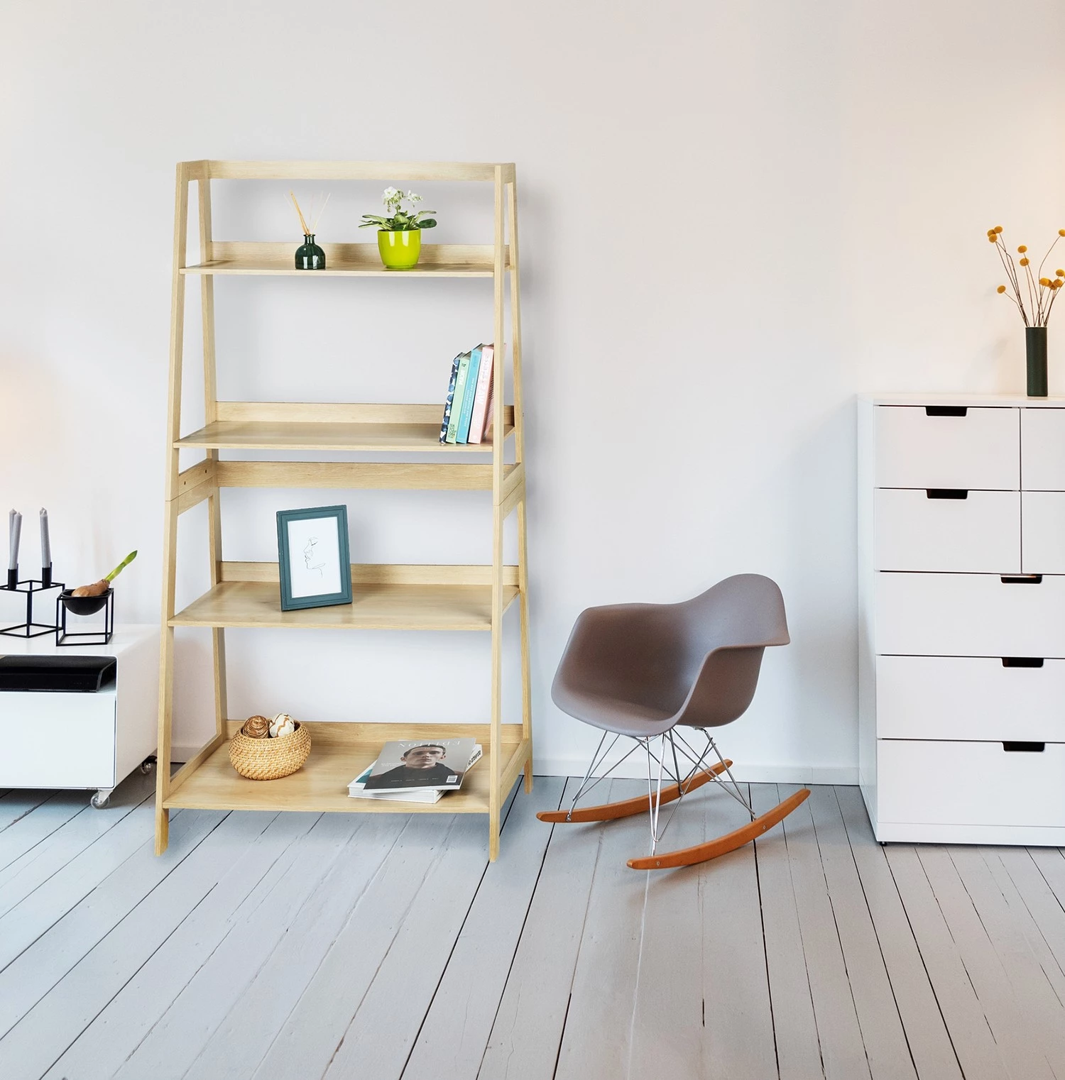 WENKO Étagère Edda - Chêne massif 2 WENKO Étagère Edda - Chêne massif – Image 2