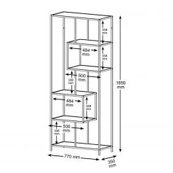 Red Living Étagère Coogee I - Noir / Doré - Hauteur : 185 cm 13 Red Living Étagère Coogee I - Noir / Doré - Hauteur : 185 cm -ÉcoMaison Soldes 1000263276 210430 14473000081 SKETCH DETAILS P000000001000263276 sketch