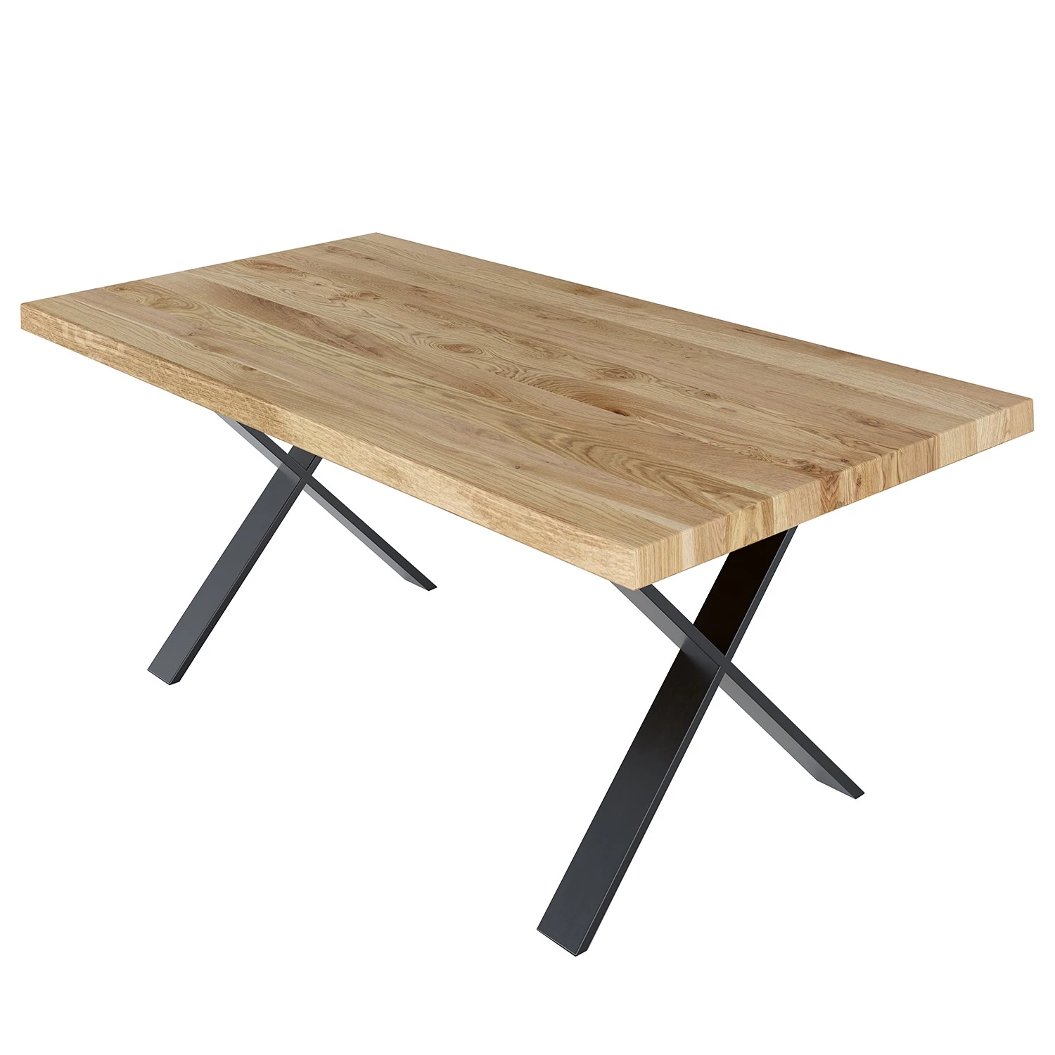 Ars manufacti Table Maimon - Largeur : 200 cm - Forme en X - Bord droit 1 Ars manufacti Table Maimon - Largeur : 200 cm - Forme en X - Bord droit