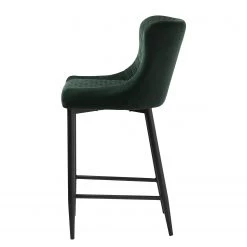 Red Living Chaise de bar Elbi II - Velours / Métal - Vert foncé / Noir -ÉcoMaison Soldes 1000266969 210525 14343100214 DETAILS P000000001000266969