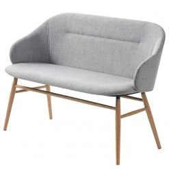 Norrwood Banquette Epalia - Tissu / Chêne massif - Gris clair / Chêne