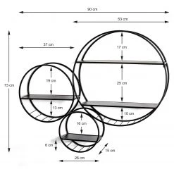 Loftscape Étagère murale Keane - Métal - Noir -ÉcoMaison Soldes 1000267359 210518 16033100002 SKETCH DETAILS P000000001000267359 sketch