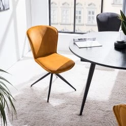 Ars manufacti Chaises capitonnées Yves (lot de 2) - Ocre -ÉcoMaison Soldes 1000270000 220615 021 MOOD DETAILS P000000001000270000 mood