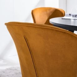 Ars manufacti Chaises capitonnées Yves (lot de 2) - Ocre -ÉcoMaison Soldes 1000270000 220615 023 MOOD DETAILS P000000001000270000 mood