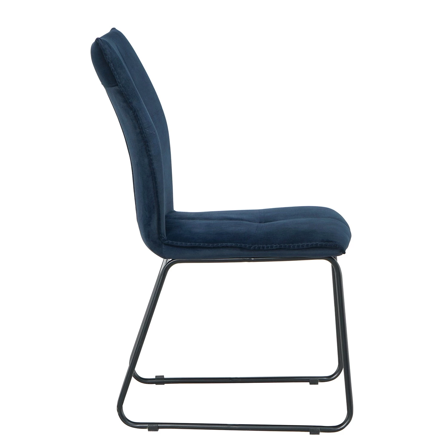 Ars manufacti Chaises capitonnées Veera (lot de 2) - Bleu nuit 6 Ars manufacti Chaises capitonnées Veera (lot de 2) - Bleu nuit – Image 6