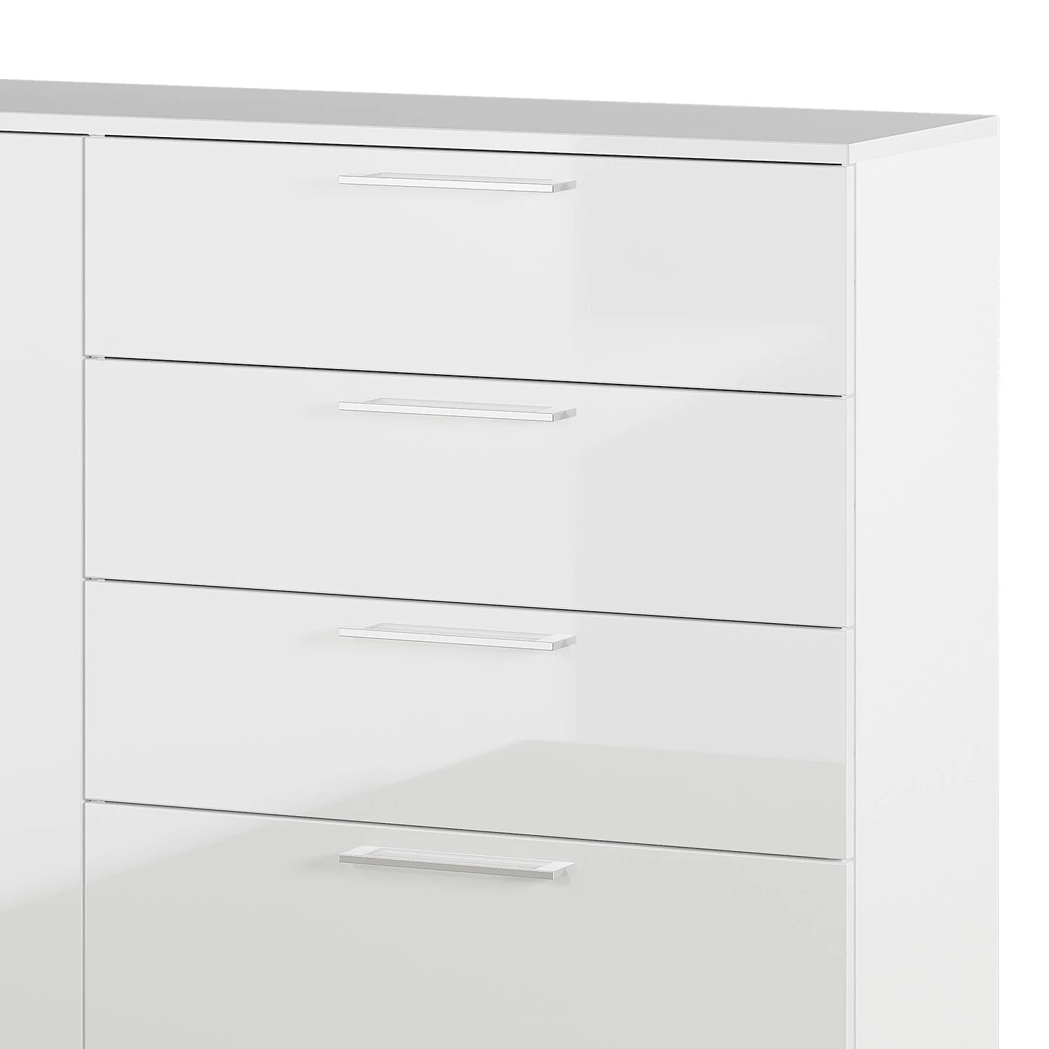 Germania Buffet Sunnyvale - Blanc brillant - Largeur : 135 cm 5 Germania Buffet Sunnyvale - Blanc brillant - Largeur : 135 cm – Image 5