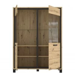 Red Living Vitrine Egan I - Imitation chêne artisan / Imitation chêne noir -ÉcoMaison Soldes 1000270227 210609 06155300108 DETAILS P000000001000270227