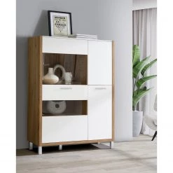 Norrwood Buffet haut Boyd III - Blanc / Imitation chêne -ÉcoMaison Soldes 1000270229 210609 06155500125 MOOD DETAILS P000000001000270229 mood