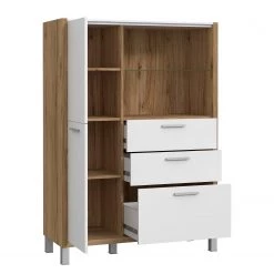 Norrwood Buffet haut Boyd II - Blanc / Imitation chêne -ÉcoMaison Soldes 1000270241 210609 06160100225 DETAILS P000000001000270241