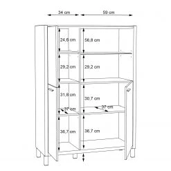 Norrwood Buffet haut Boyd I - Blanc / Imitation chêne 20 Norrwood Buffet haut Boyd I - Blanc / Imitation chêne -ÉcoMaison Soldes 1000270243 210609 06160200247 SKETCH DETAILS P000000001000270243 sketch