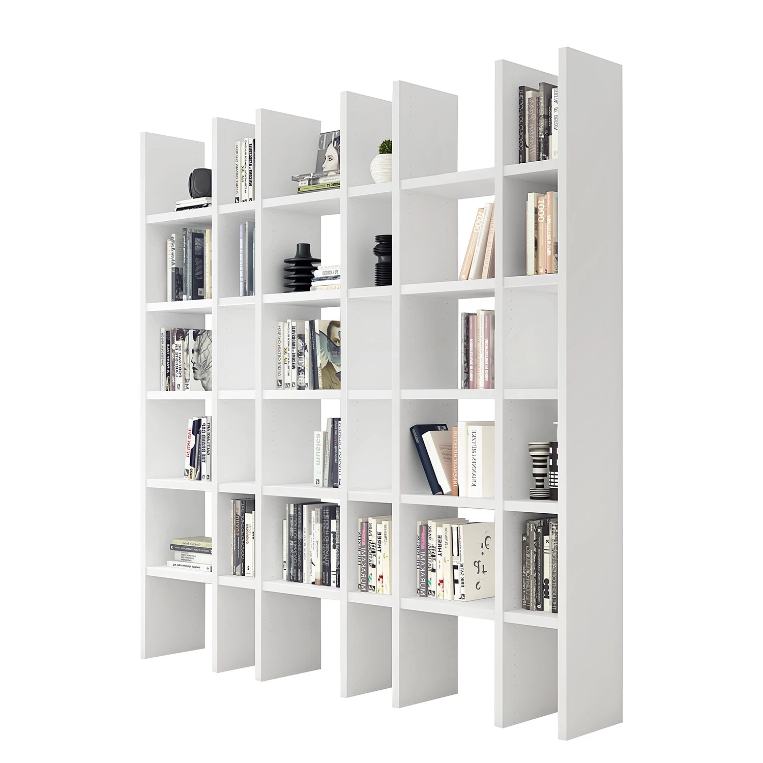 Loftscape Bibliothèque Emporior XIII - Blanc crème - Blanc brillant - Largeur : 216 cm 1 Loftscape Bibliothèque Emporior XIII - Blanc crème - Blanc brillant - Largeur : 216 cm