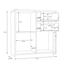 Loftscape Buffet Rison III - Imitation chêne Artisan / Blanc 17 Loftscape Buffet Rison III - Imitation chêne Artisan / Blanc -ÉcoMaison Soldes 1000272367 210819 07024400066 SKETCH DETAILS P000000001000272367 sketch