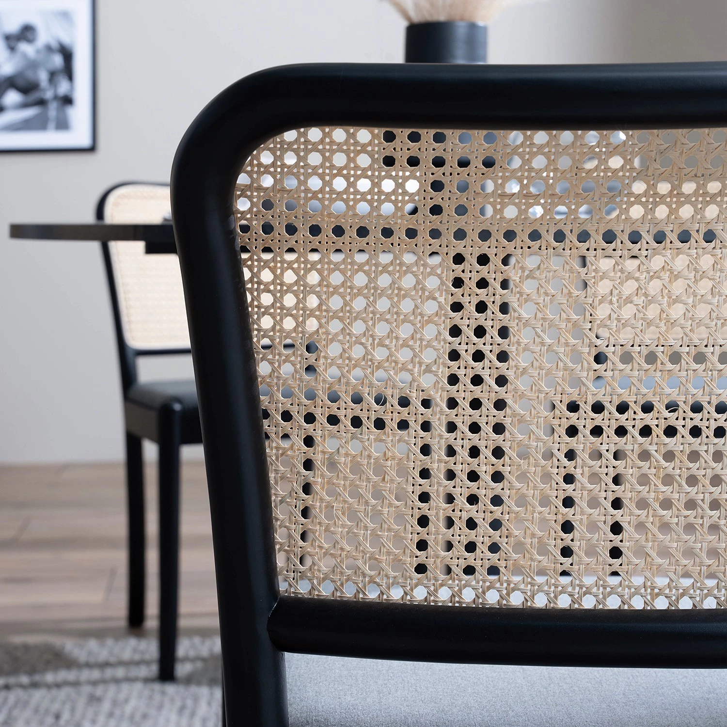 Studio Copenhagen Chaises Cutis (lot de 2) - Rotin et tissu / Hêtre massif - Gris lumineux 12 Studio Copenhagen Chaises Cutis (lot de 2) - Rotin et tissu / Hêtre massif - Gris lumineux – Image 12