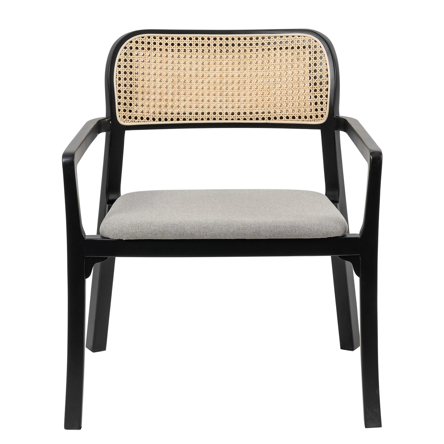 Studio Copenhagen Fauteuil de jardin Elena - Rotin et tissu / Hêtre massif - Gris lumineux 8 Studio Copenhagen Fauteuil de jardin Elena - Rotin et tissu / Hêtre massif - Gris lumineux – Image 8