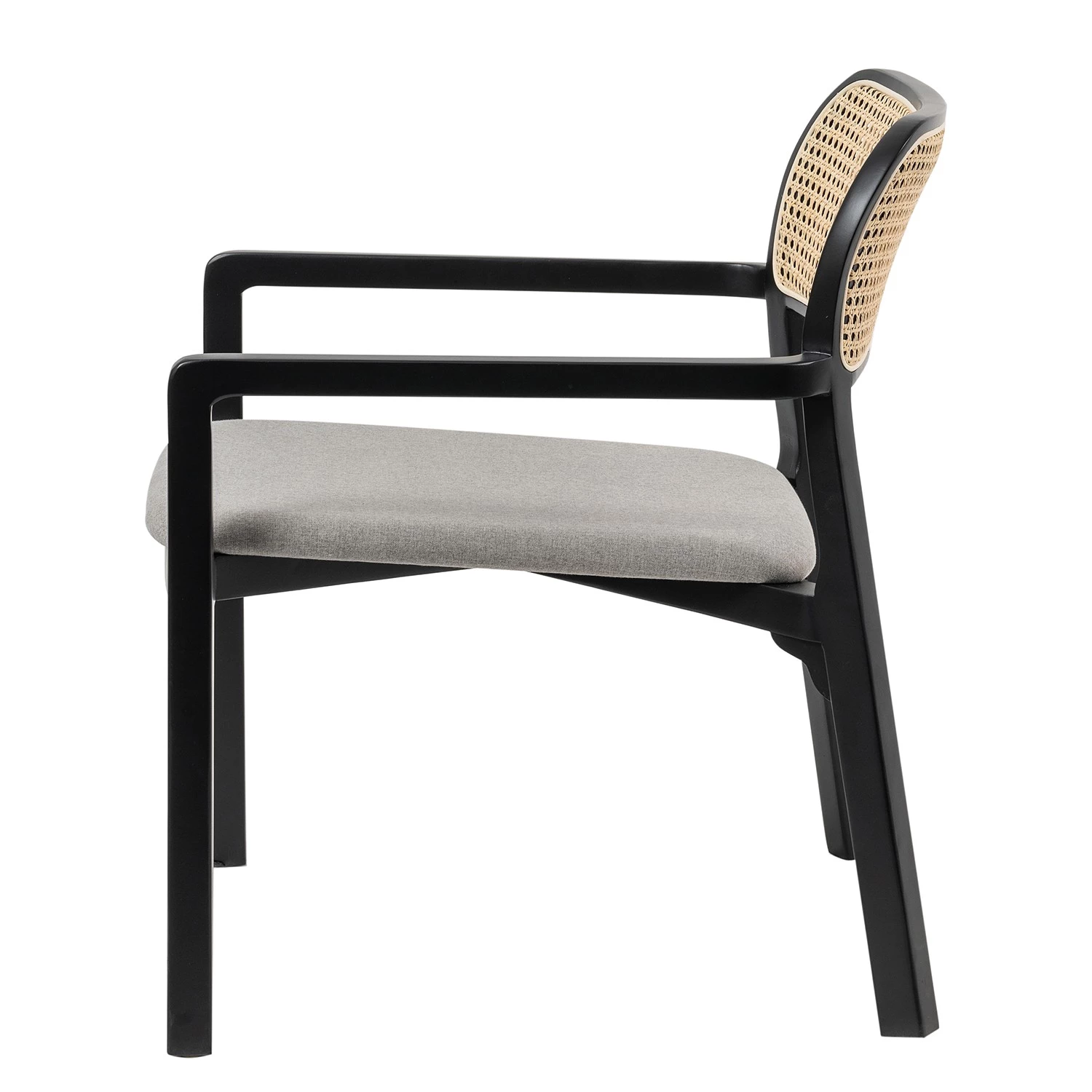 Studio Copenhagen Fauteuil de jardin Elena - Rotin et tissu / Hêtre massif - Gris lumineux 9 Studio Copenhagen Fauteuil de jardin Elena - Rotin et tissu / Hêtre massif - Gris lumineux – Image 9