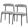 Studio Copenhagen Chaises Embi (lot de 2) - Tissu / Métal - Gris / Noir