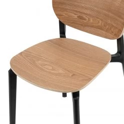 Studio Copenhagen Chaises Day (lot de 2) - Contreplaqué / Matière plastique - Imitation chêne / Noir -ÉcoMaison Soldes 1000273483 220420 050 DETAILS P000000001000273483