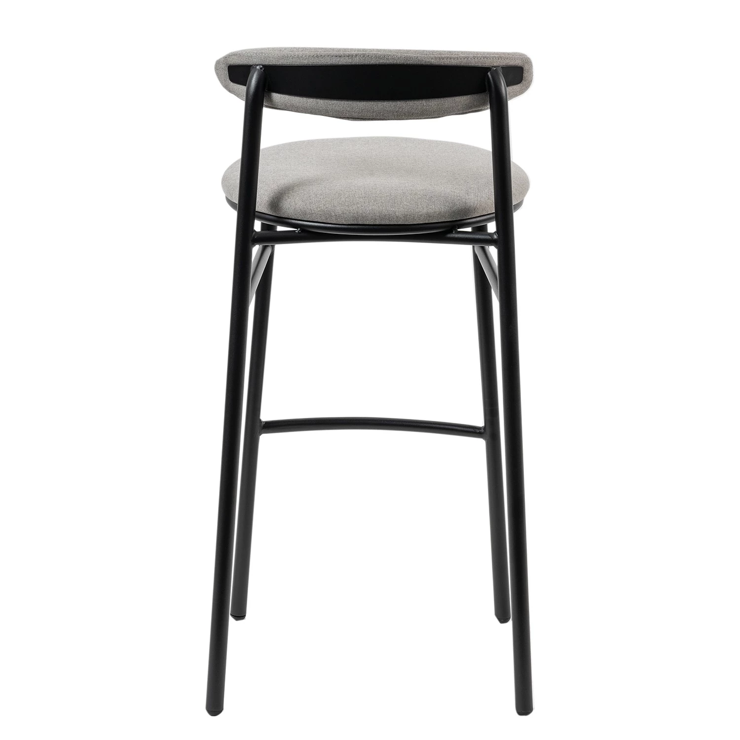 Studio Copenhagen Chaises de bar Embi (lot de 2) - Tissu / Métal - Gris / Noir 4 Studio Copenhagen Chaises de bar Embi (lot de 2) - Tissu / Métal - Gris / Noir – Image 4