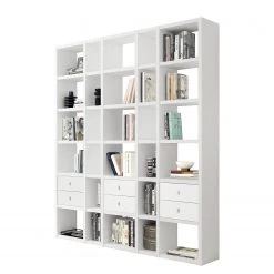 Loftscape Bibliothèque Emporior XI - Blanc brillant - Largeur : 190 cm