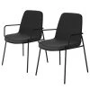Fredriks Chaises à accoudoirs Gina (lot de 2) - Gris foncé