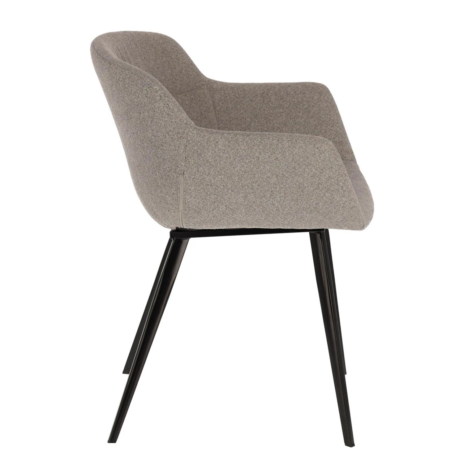 Jack & Alice Chaises à accoudoirs Nala (lot de 2) - Gris 2 Jack & Alice Chaises à accoudoirs Nala (lot de 2) - Gris – Image 2