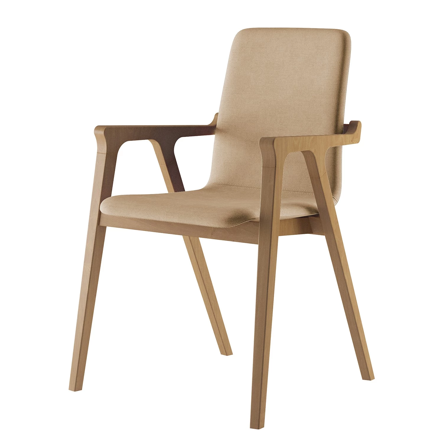 Norrwood Chaise à accoudoirs Toma - Tissu / Hêtre massif - Camel / Hêtre 1 Norrwood Chaise à accoudoirs Toma - Tissu / Hêtre massif - Camel / Hêtre