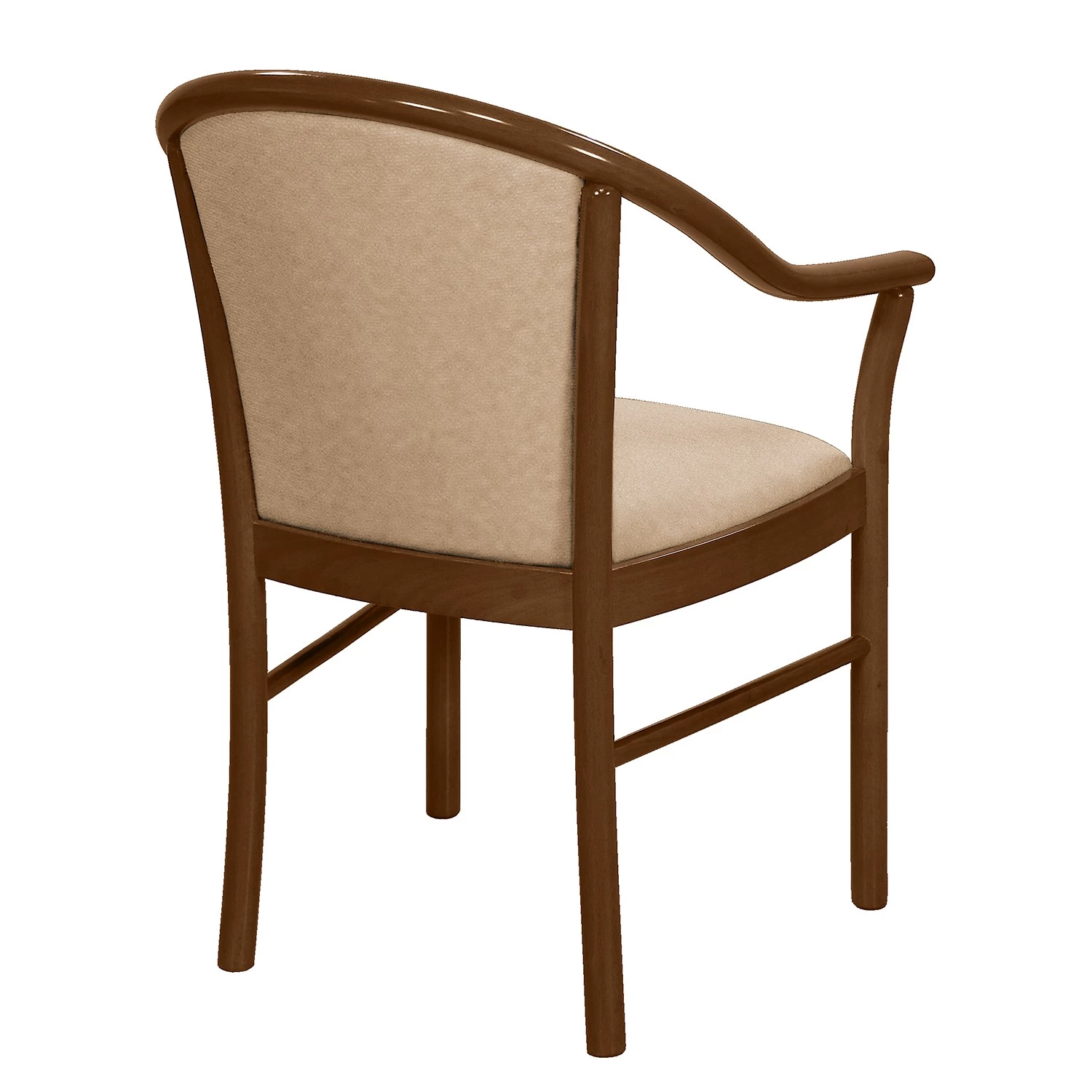 Velvet Studio Chaise à accoudoirs Rosita - Tissu / Hêtre massif - Camel / Noyer 6 Velvet Studio Chaise à accoudoirs Rosita - Tissu / Hêtre massif - Camel / Noyer – Image 6