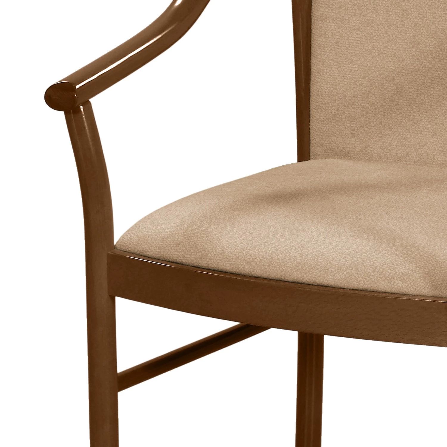 Velvet Studio Chaise à accoudoirs Rosita - Tissu / Hêtre massif - Camel / Noyer 8 Velvet Studio Chaise à accoudoirs Rosita - Tissu / Hêtre massif - Camel / Noyer – Image 8