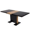 Loftscape Table Bernay - (extensible) - Noir mat / Imitation chêne