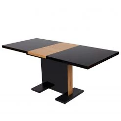 Loftscape Table Bernay - (extensible) - Noir mat / Imitation chêne