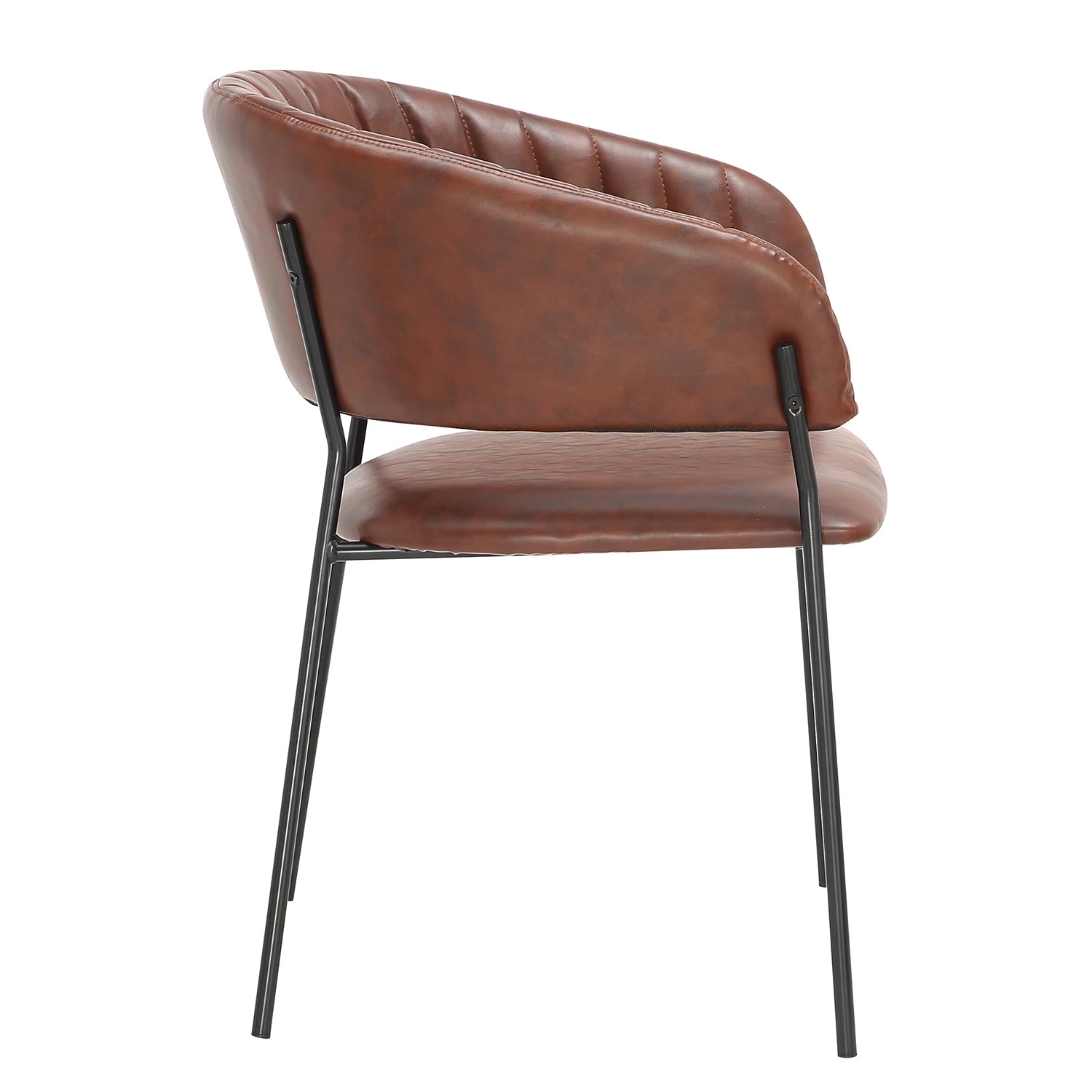 Ars manufacti Chaise à accoudoirs Acoma - Marron 4 Ars manufacti Chaise à accoudoirs Acoma - Marron – Image 4