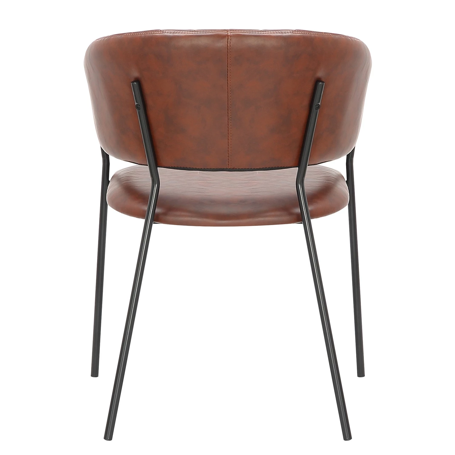 Ars manufacti Chaise à accoudoirs Acoma - Marron 5 Ars manufacti Chaise à accoudoirs Acoma - Marron – Image 5