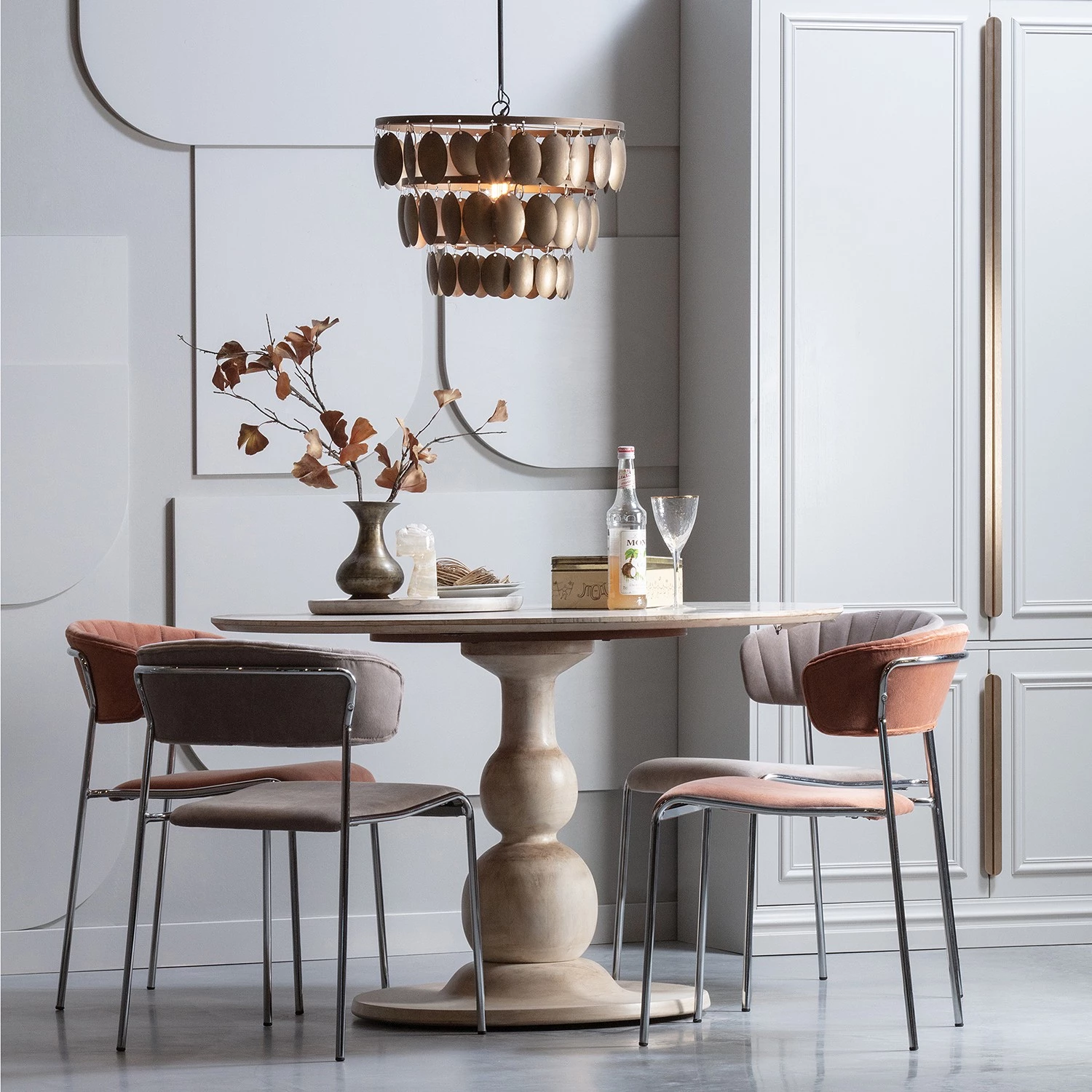 Red Living Chaises Biby (lot de 2) - Saumon 2 Red Living Chaises Biby (lot de 2) - Saumon – Image 2