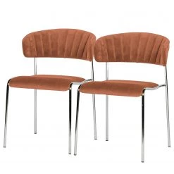 Red Living Chaises Biby (lot de 2) - Saumon