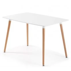 Mørteens Table Algona - Blanc / Imitation chêne