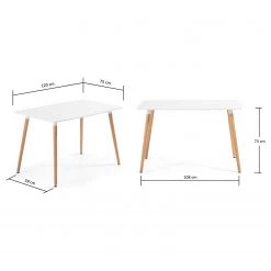 Mørteens Table Algona - Blanc / Imitation chêne 7 Mørteens Table Algona - Blanc / Imitation chêne -ÉcoMaison Soldes 1000276556 210629 15001600144 SKETCH DETAILS P000000001000276556 sketch
