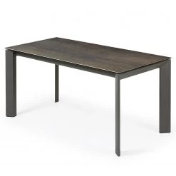 Norrwood Table Retie III - (Extensible) - Marron vieilli - Largeur : 160 cm - Anthracite