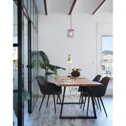 Mørteens Table Ayon - Acacia massif / Acier - Acacia / Noir -ÉcoMaison Soldes 1000276606 210629 15002200433 MOOD DETAILS P000000001000276606 mood