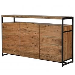 Ars manufacti Buffet Kaawo - Acacia massif / Métal - Acacia / Noir